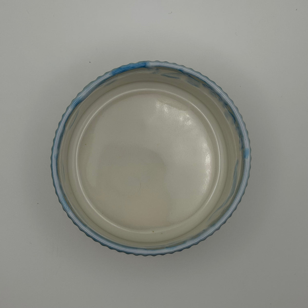 Handmade Ramekins in Dutch Blue over Satin White (set of 4)