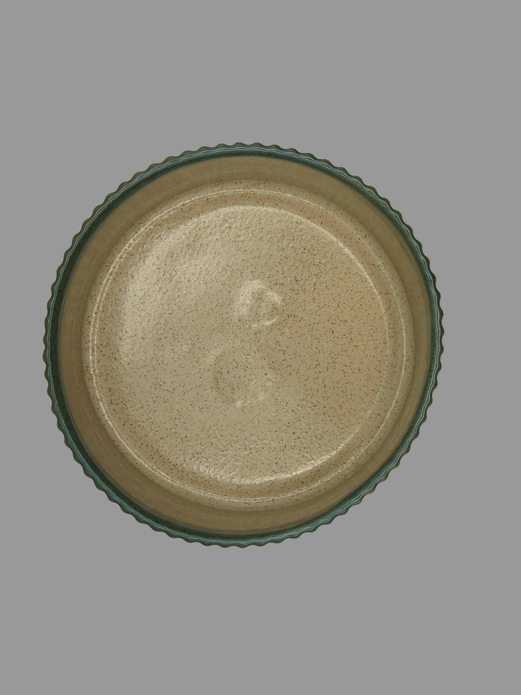 Grooved Soup/Cereal Bowl in Keen Green over Nutmeg
