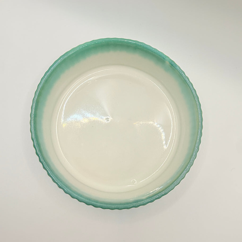 Grooved Soup/Cereal Bowl in Keen Green over Satin White