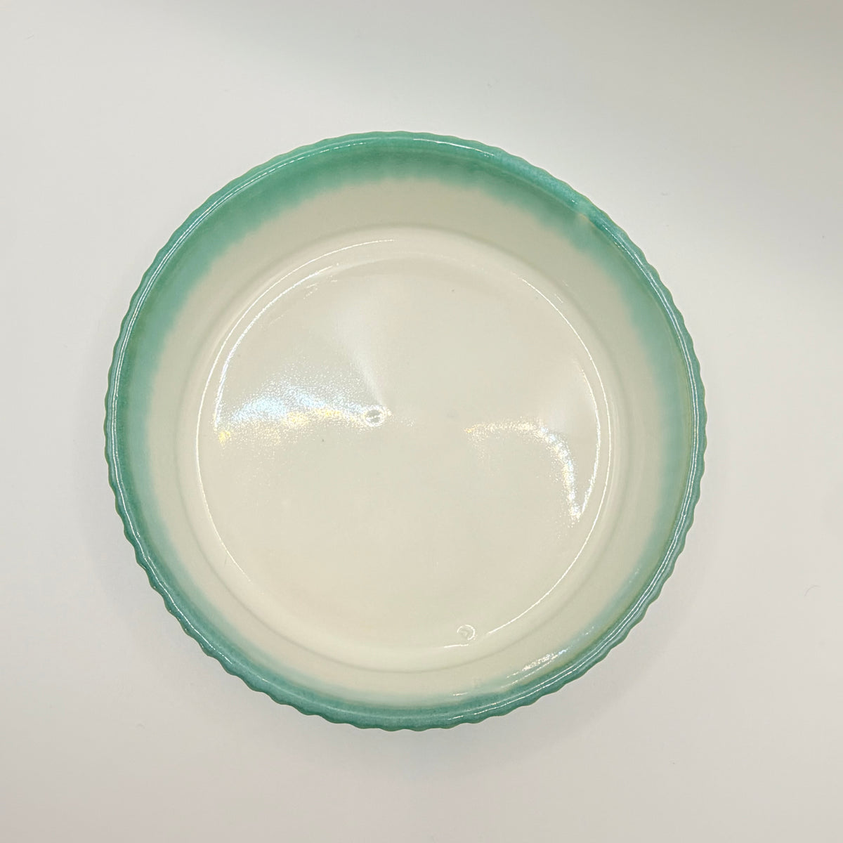 Grooved Soup/Cereal Bowl in Keen Green over Satin White